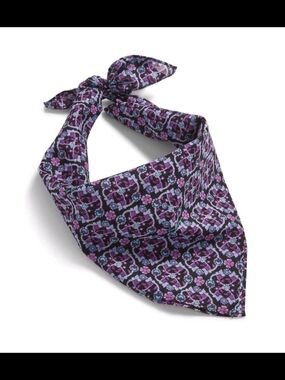 New Vera Bradley Lilac Vines Bandana Scarf 100% Cotton